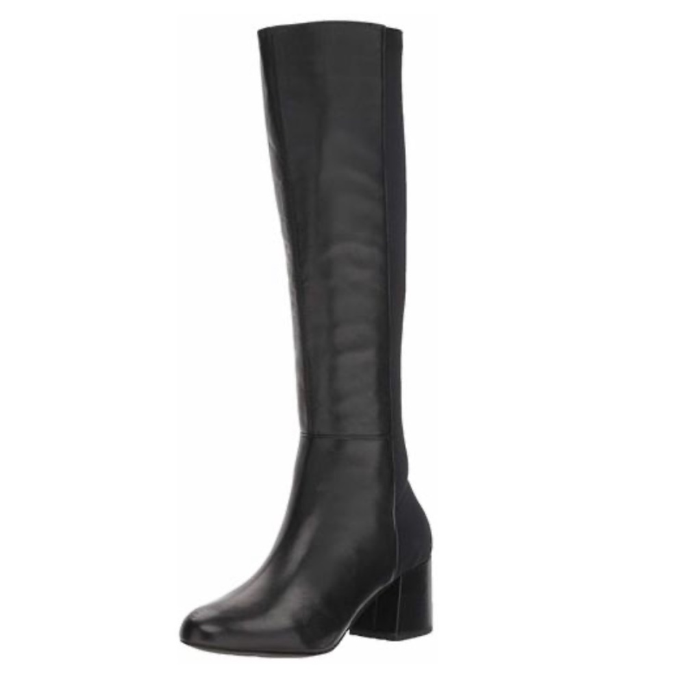 Like New- Steve Madden Hero Black Leat. Boots